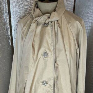 Bonnie Cashin For Russel Stevens Vintage Women’s Tan Trench Rain Coat Size 6